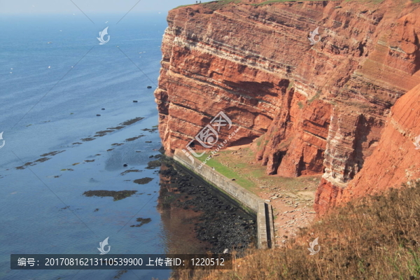 紅砂巖懸崖的赫爾戈蘭島