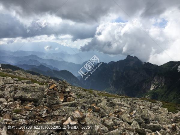 秦嶺,冰川遺跡,瑪尼堆,太白山