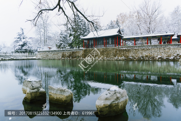 風(fēng)景畫,公園雪景
