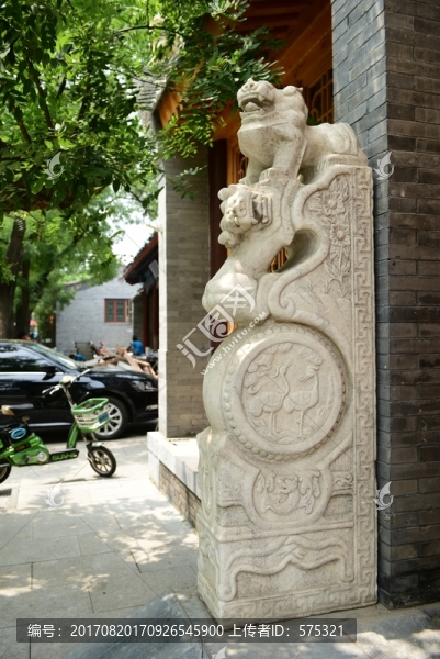 石獅子,門堆
