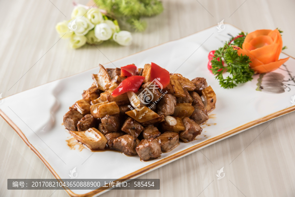 芥末蓮藕炒牛肉粒