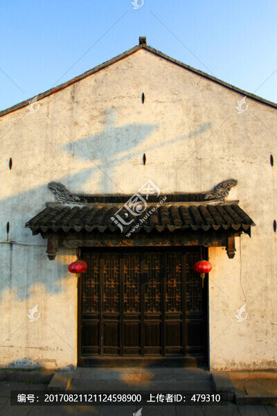 蘇州,街道,門市,白墻,灰瓦
