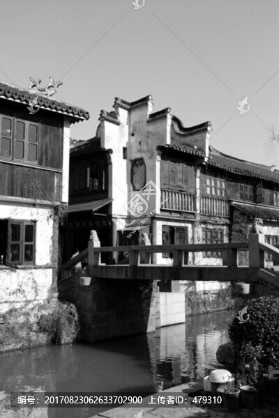周莊,周莊古鎮(zhèn),老照片,黑白照