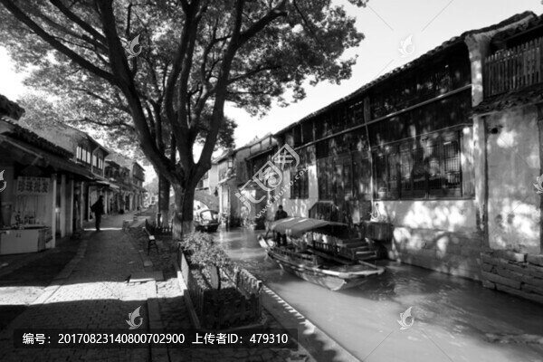 周莊,周莊古鎮(zhèn),老照片,黑白照