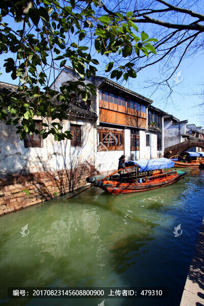 周莊,水鄉(xiāng),江南,民居,運河
