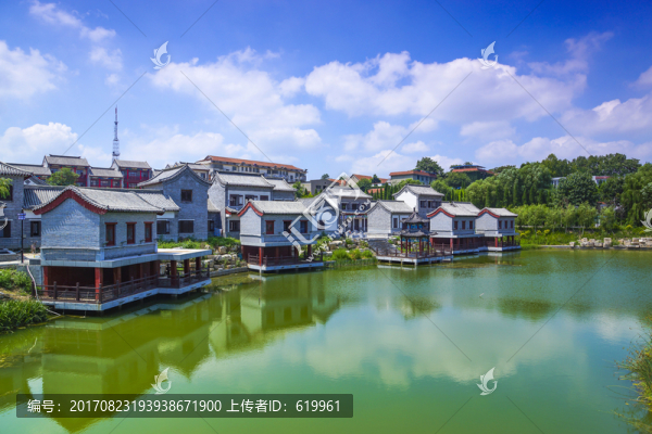 碧水藍(lán)天園林景觀建筑