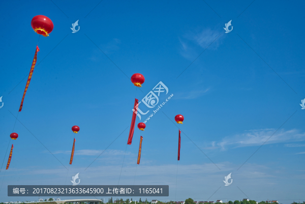 天空,紅燈籠,開工慶典