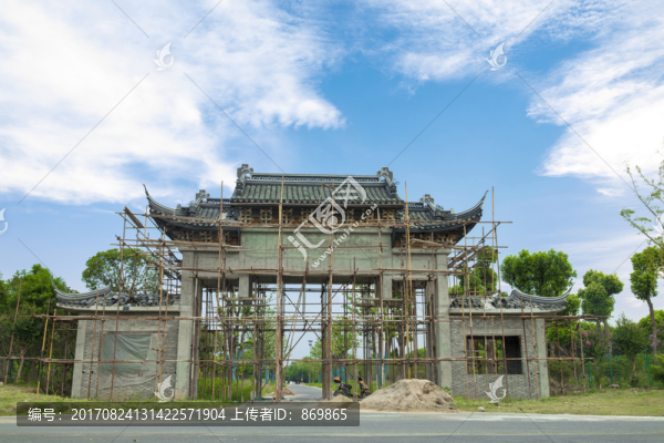 建設(shè)中的門(mén)樓