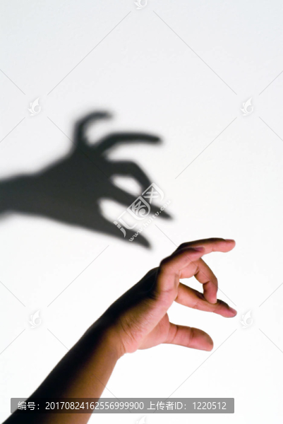 影子圖憤怒的狗