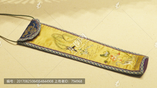 清代繡花扇套