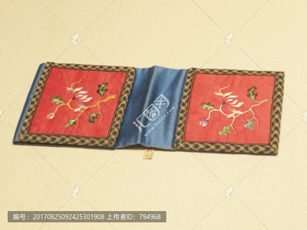清代繡花褡褳,腰搭