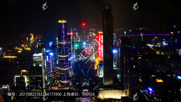廣州夜景,珠江新城