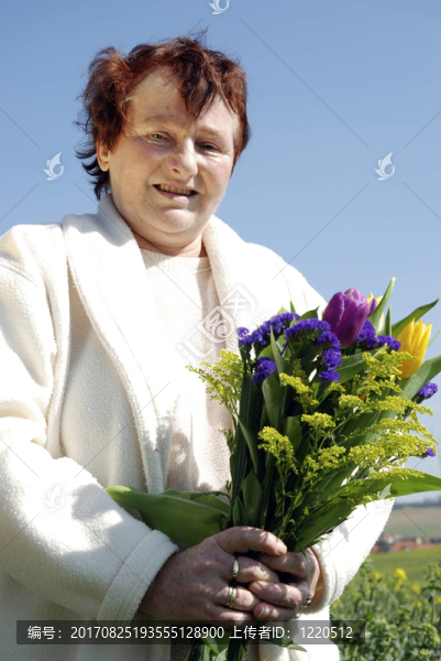 女人與花