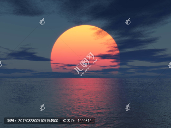 海上日落