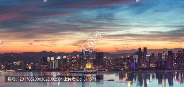 杭州錢江新城城市夜景