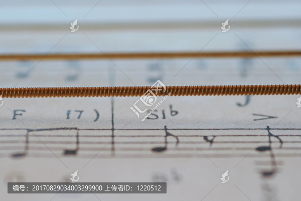 吉他弦和音符