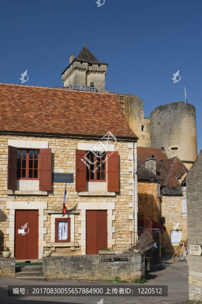 市政廳和城堡castelnaud，佩里戈?duì)? title=