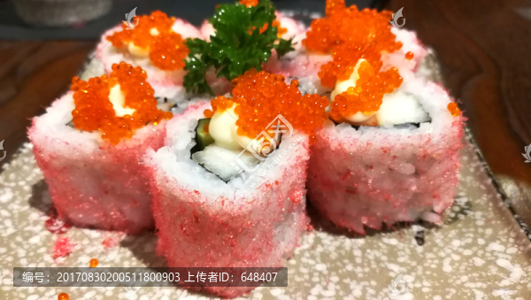 櫻桃卷,魚籽,壽司,日本,料理