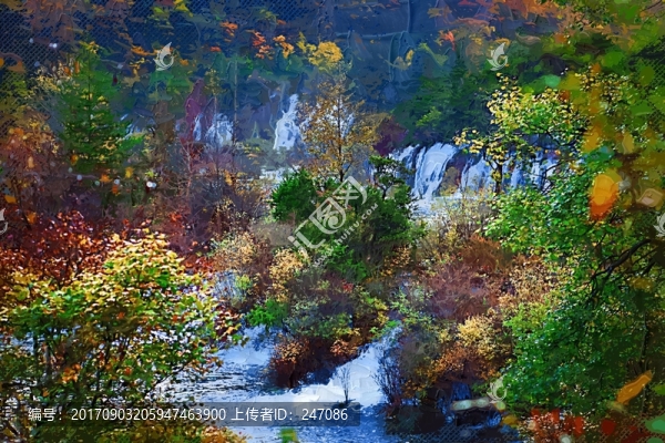 山水油畫