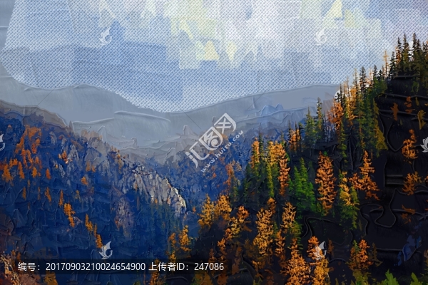 山林,油畫