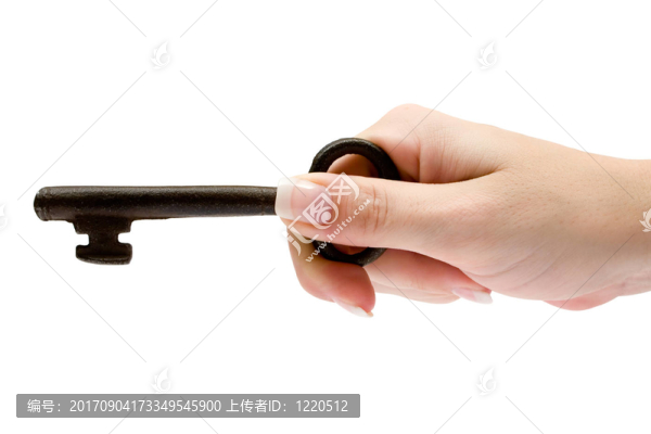 手中生銹的鑰匙