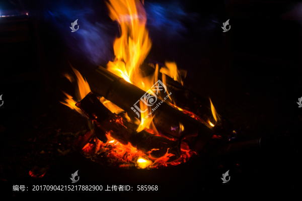 冬日燒火