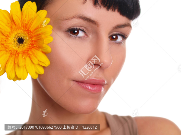女人與花