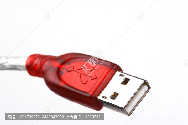 USB電纜的紅色