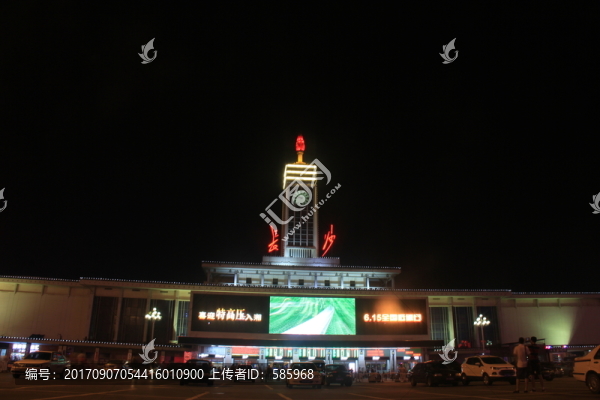 長沙火車站夜景