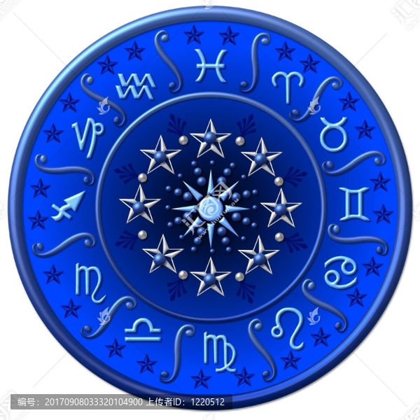 藍色的星座符號