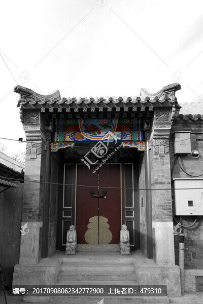 老北京,黑白照片