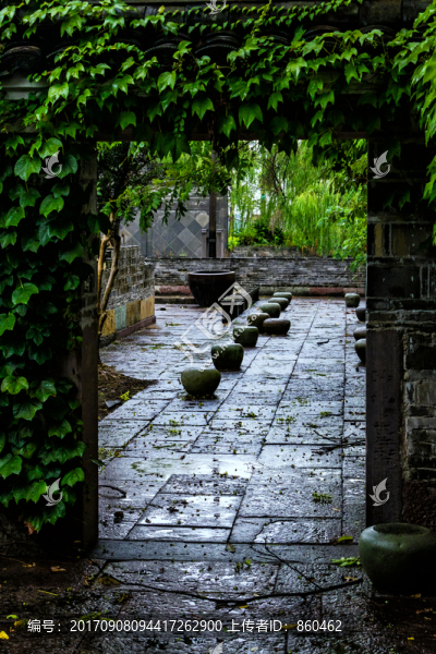 院門(mén),庭院門(mén)內(nèi)景觀