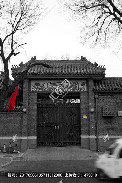老北京,黑白照片