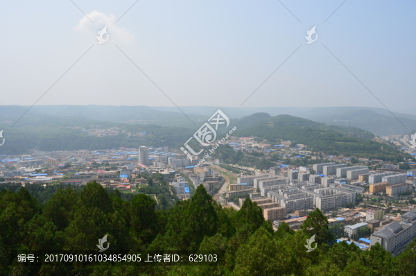 黃帝陵龍馭閣遠(yuǎn)眺周邊地形