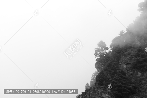 黑白水墨,大理蒼山風光