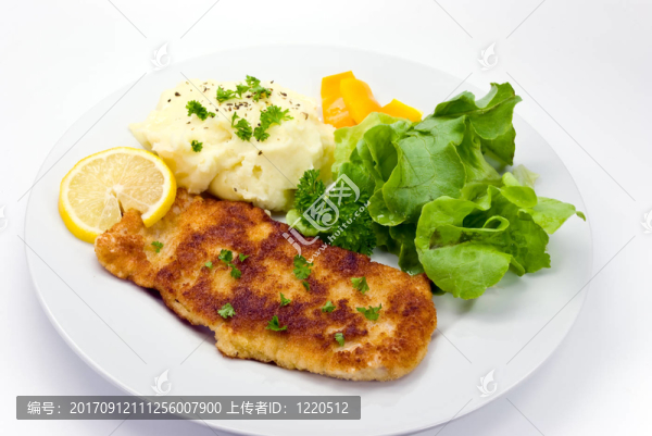 ？沙拉-,paniert肉片