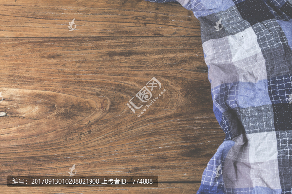 木板背景,格子布