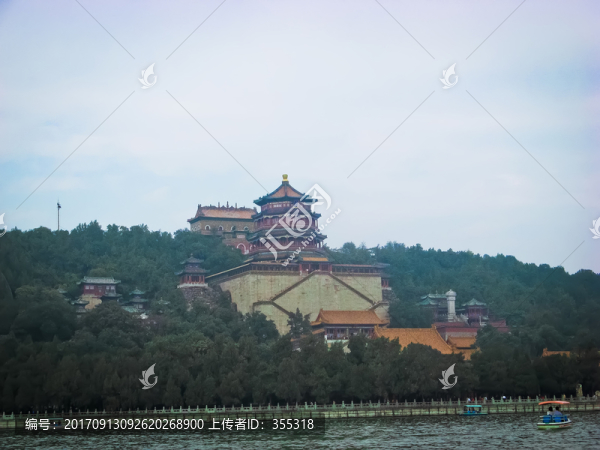北京頤和園,湖,橋