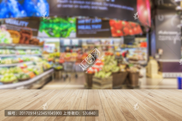模糊的超市購(gòu)物背景