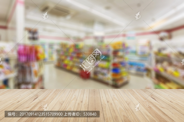 模糊的超市購(gòu)物背景