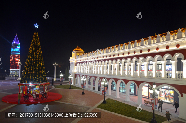 商業(yè)街夜景燈光