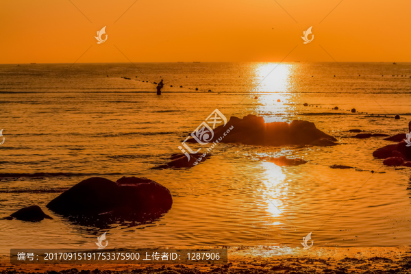 夕照北戴河