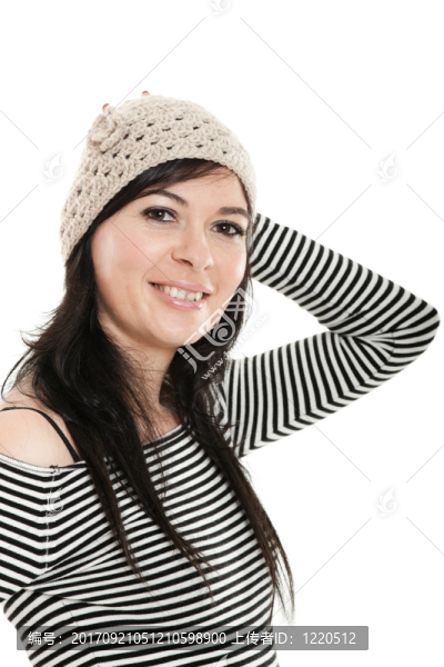 女人笑了