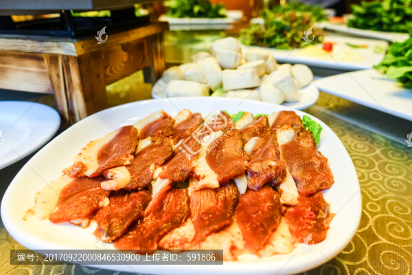 腌制燒烤狗牛肉片