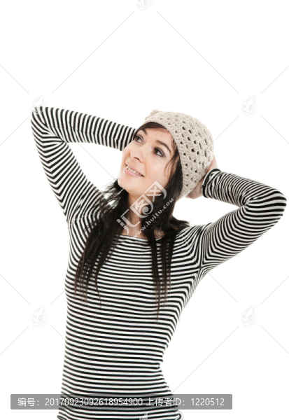 女人笑了
