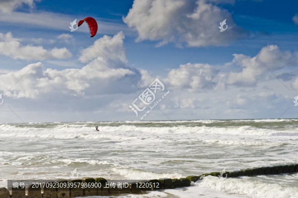 kitesurfer在韋斯特蘭