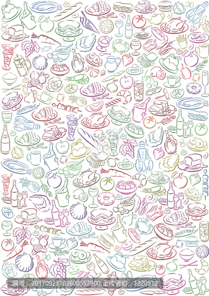 美食符號背景