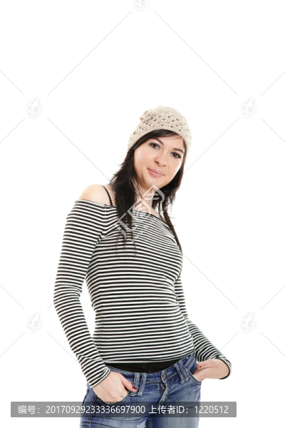 女人笑了