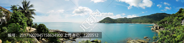 泰國，全景，海灘，大海，假期