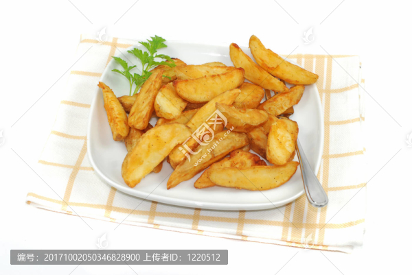 盤子上的土豆角